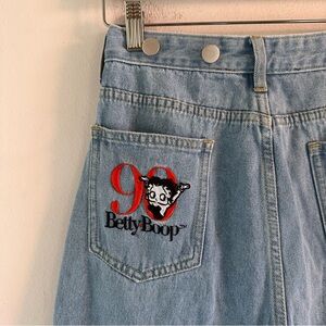 Betty Boop Criss Cross High Waisted Jeans